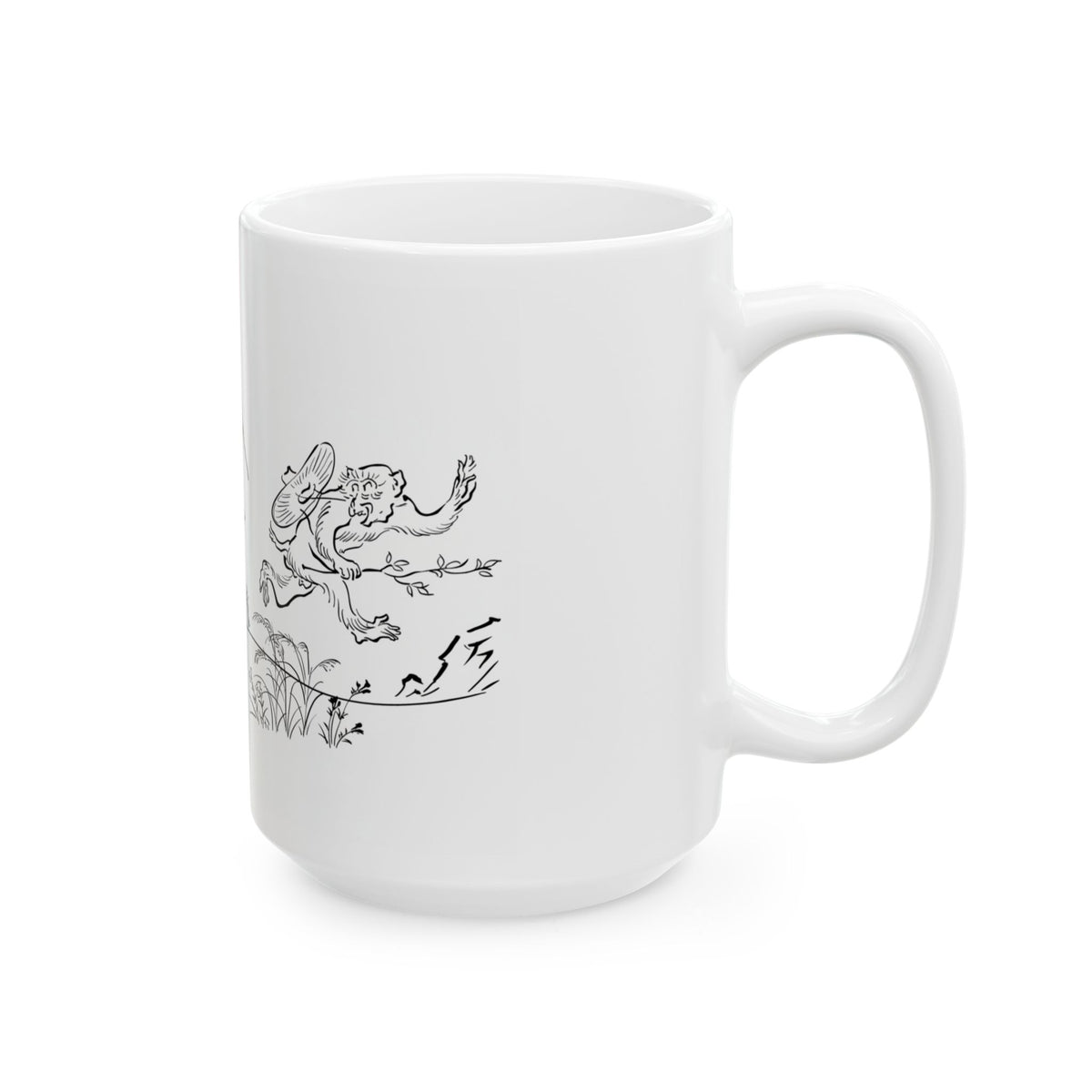 Chōjū-Giga Japanese Art Mug – Rabbit, Frog & Monkey Ceramic Coffee Cup