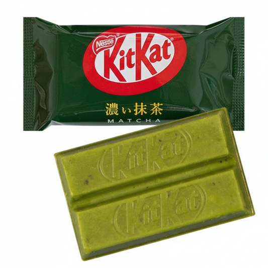 Mini Japanese KitKat with rich matcha flavor, popular chocolate from Japan