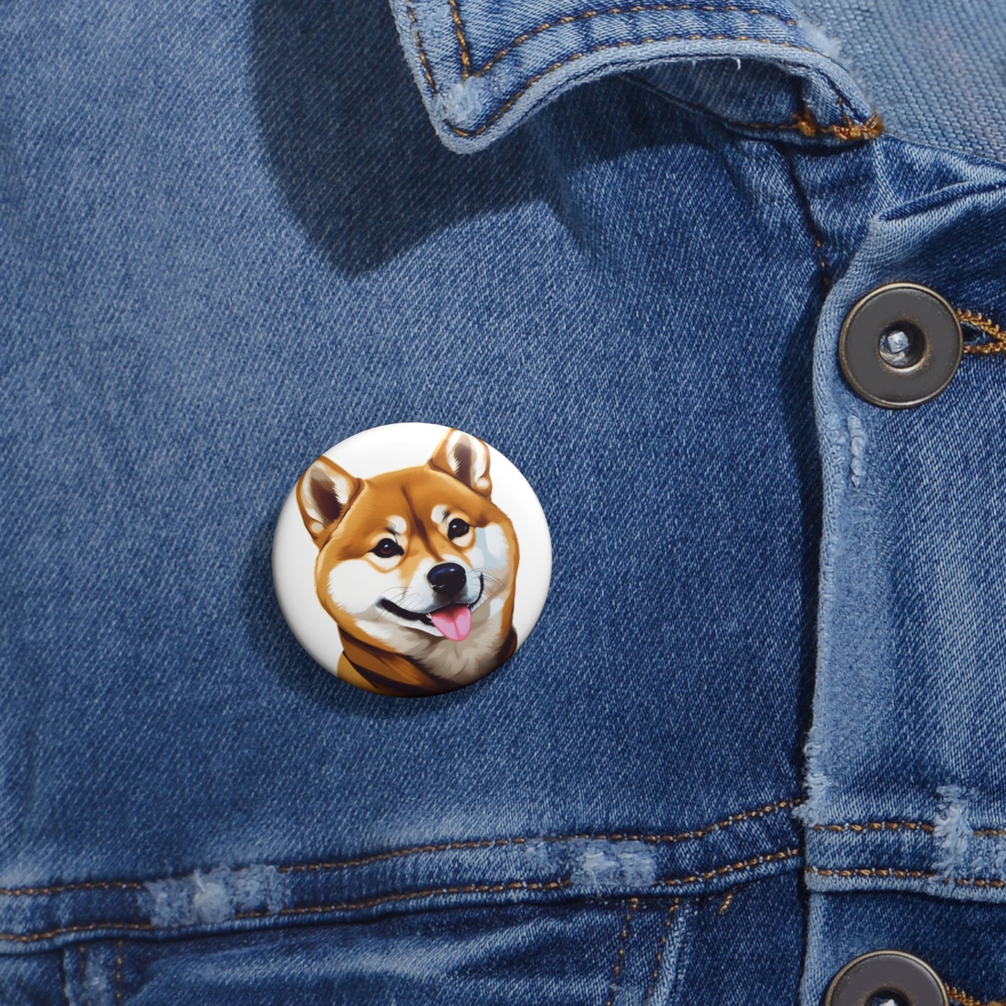 Shiba Inu Pin Button – Cute Dog Badge Accessory