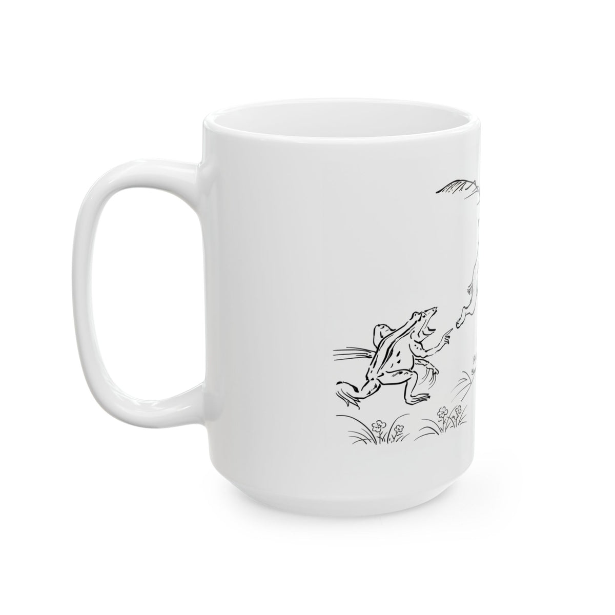 Chōjū-Giga Japanese Art Mug – Rabbit, Frog & Monkey Ceramic Coffee Cup