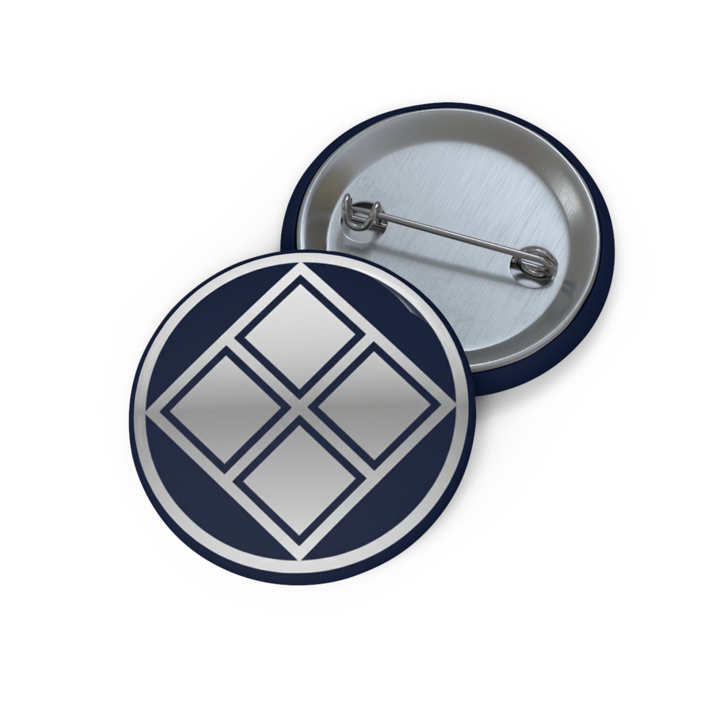 Takeda Shingen — Modern Crest Design (Silver × Navy)