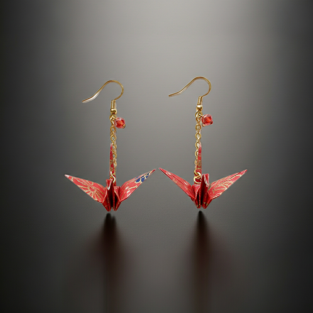 Japanese earrings washi