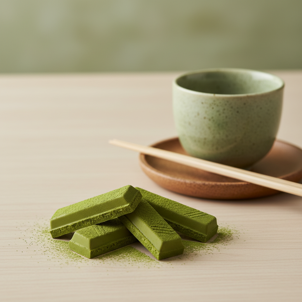 Matcha KitKat Close Up