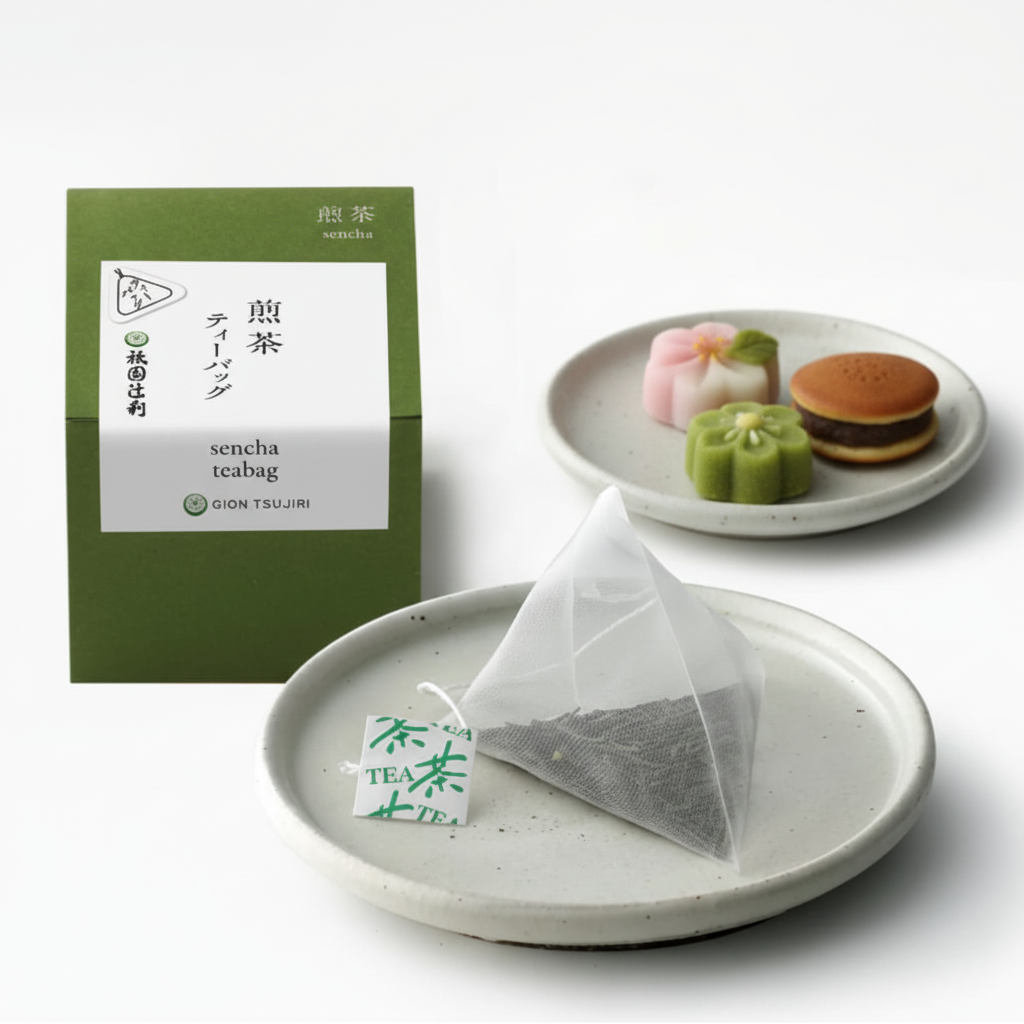 Sencha with wagashi