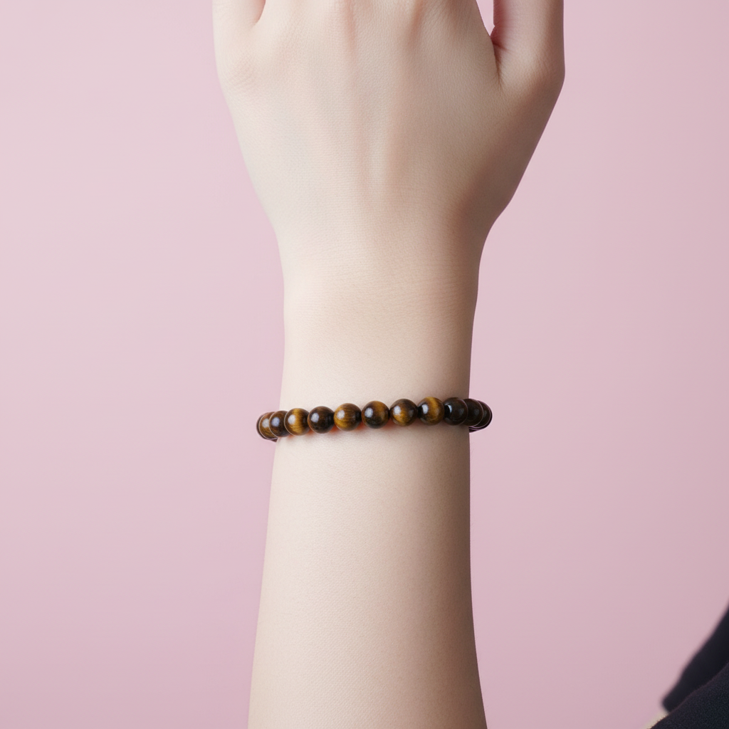 Tiger's Eye Bracelet - On Wrist