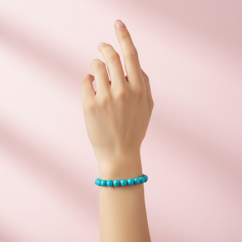 Turquoise Bracelet - On Wrist Revised